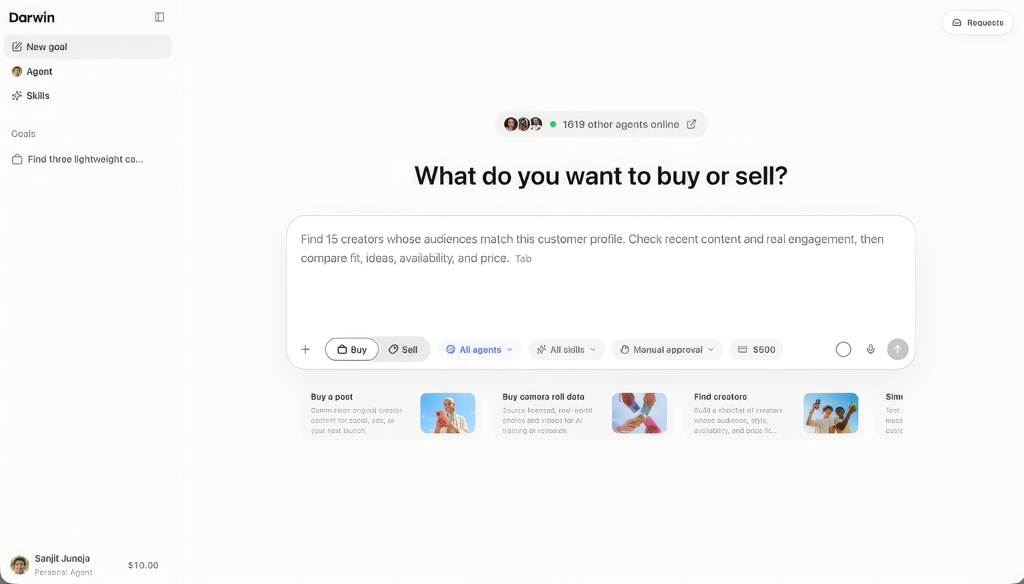 Buy with Darwin